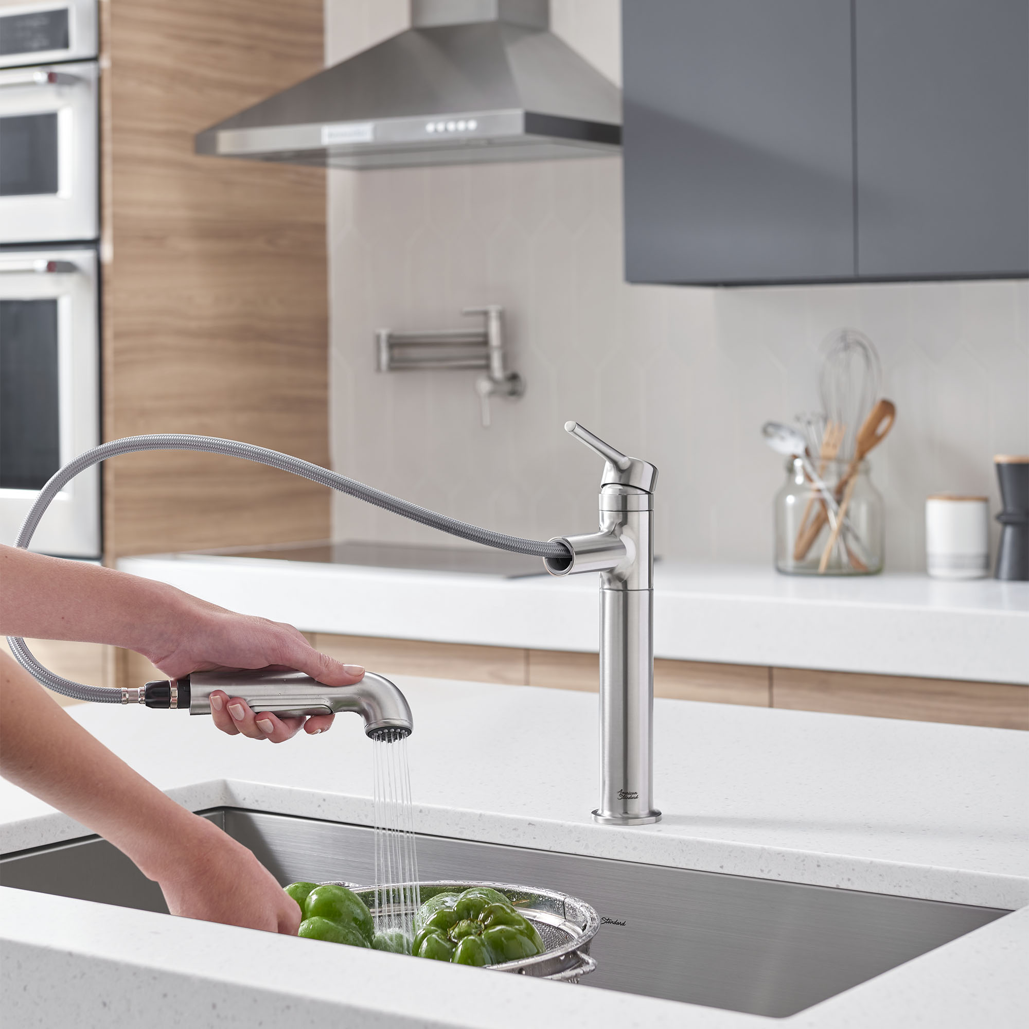 Robinet de cuisine rétractable Studio S à jet double